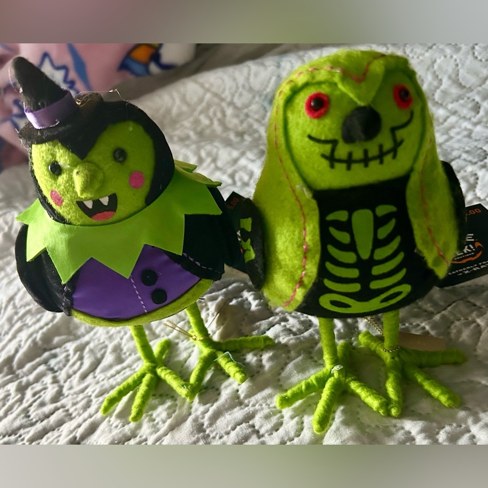 Feathery Friends Spellma & XRAY 2024 collection Halloween birds NWT